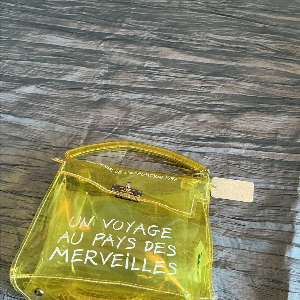 Transparent Yellow Handbag